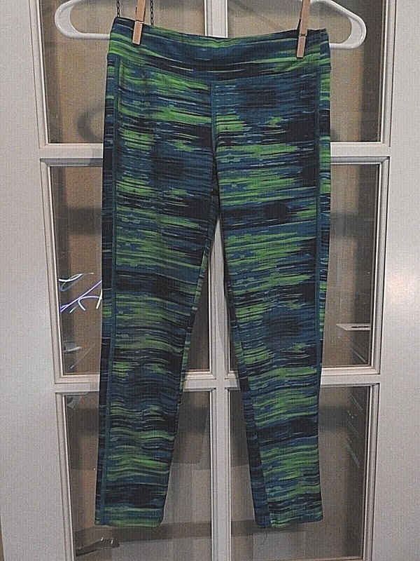 Old Navy Active Athleticwear Yoga Pants Green & Blue Women's Size M (8) Exc 