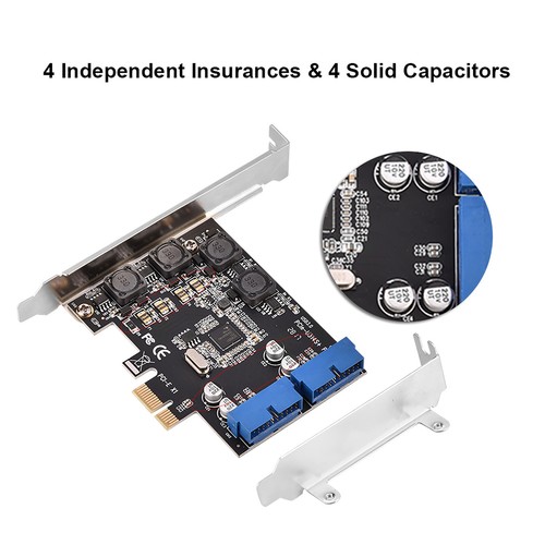 PCI-E To USB 3.0 2-Port Express Card PCI-Express To Internal 2 Port 19Pin Header - Picture 1 of 10