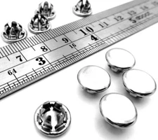 5/16" ID Caps Polished Nickel-Plated Steel Plug Push Fits 5/16" Hole All Weather