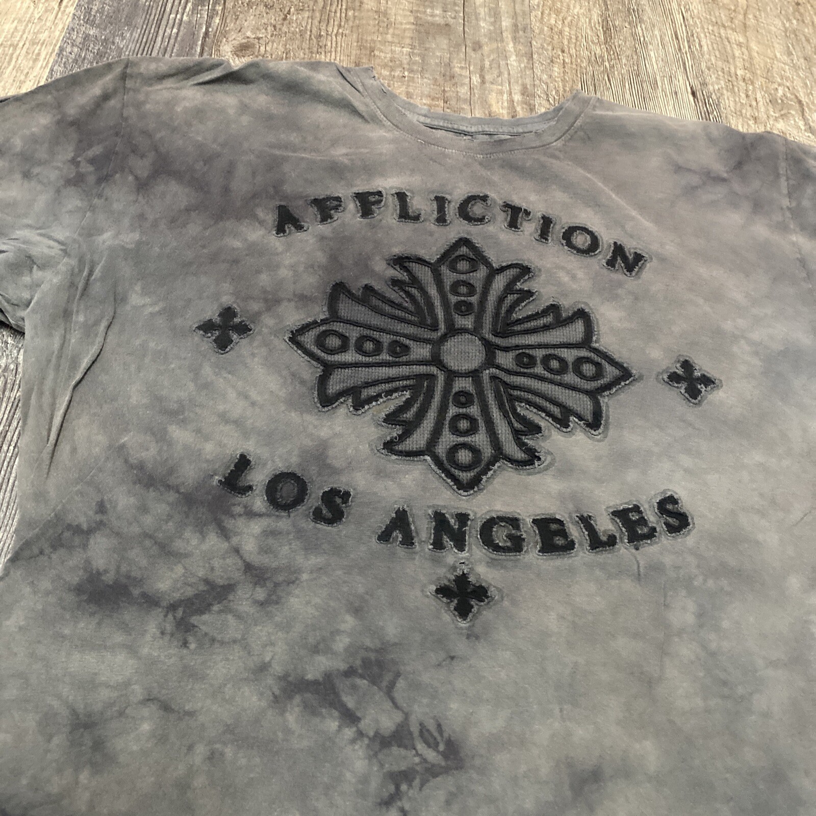 affliction T-shirt vintage super rare raised lettering and graphics Los Angeles image 2