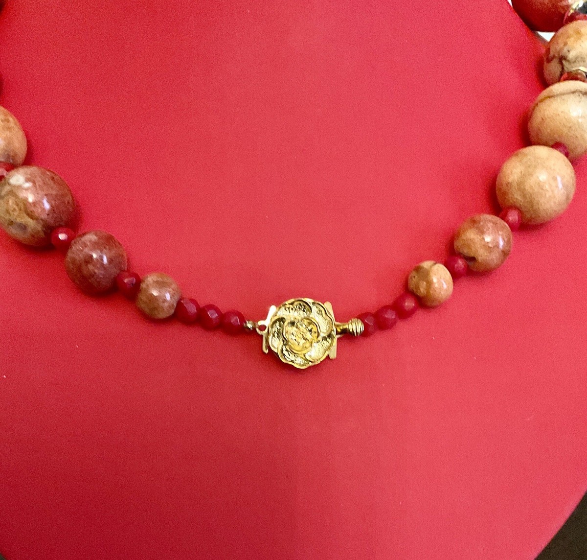 Collier Ancien Art Déco En Véritable Corail Rouge éponge - Superbe Pièce Vintage