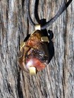 Australian Yowah Solid Boulder Opal Hand Made Artisan Brass Necklace .A19g