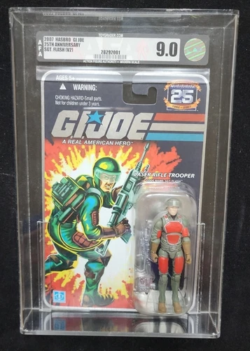 2007 AFA 9.0 Hasbro GI Joe A.R.A.H. 25th Anniversary Sgt. Flash v2 Foil MOSC 