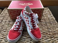 Size 5.5 - VANS Old Skool Red Checkerboard