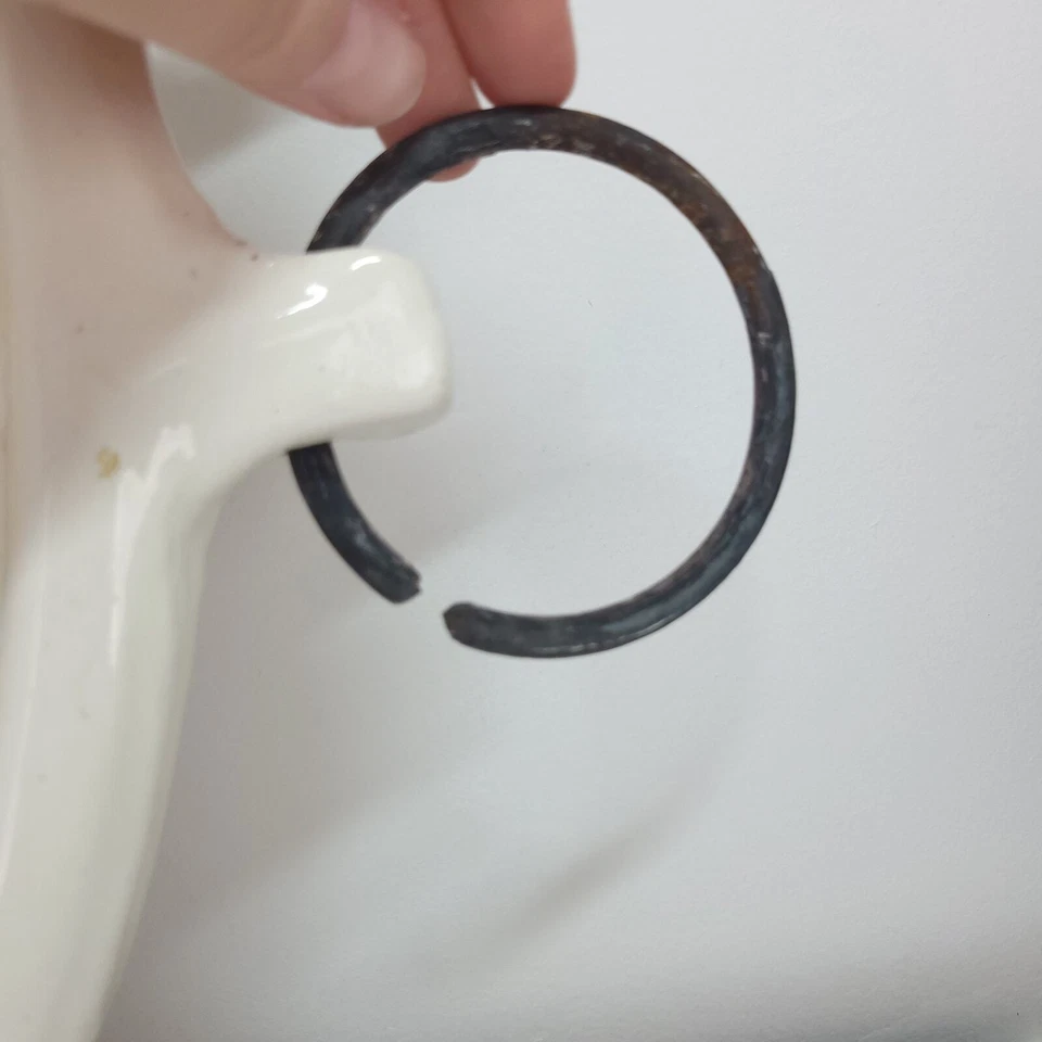 Bandeja de exhibición de plato de cerámica italiana hecha a mano de 16" mango de anillo Foto 4 de 4