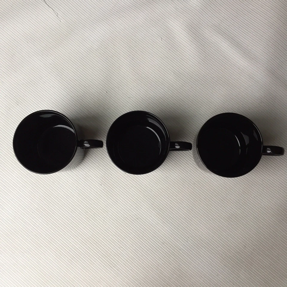 Mikasa Taza de Café Taza de Té Negra Contemporánea Moderna Elegante Japón Juego de 3 De Colección Foto 4 de 4