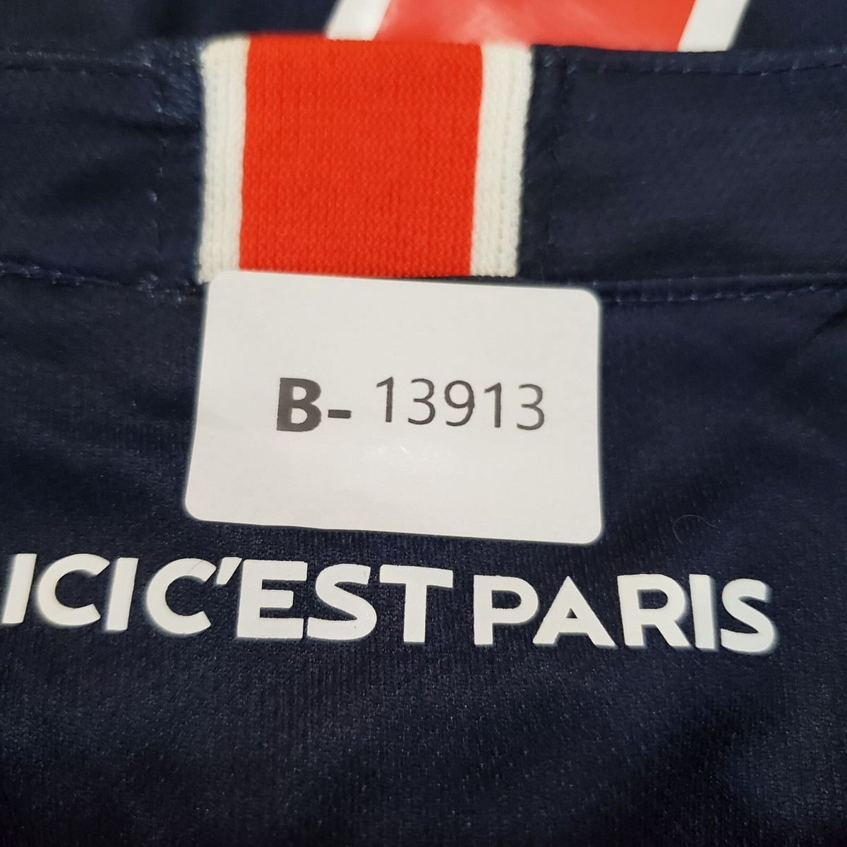 Paris Saint Germain Men Jersey Large Blue Logo Nike Kylian Mbappe