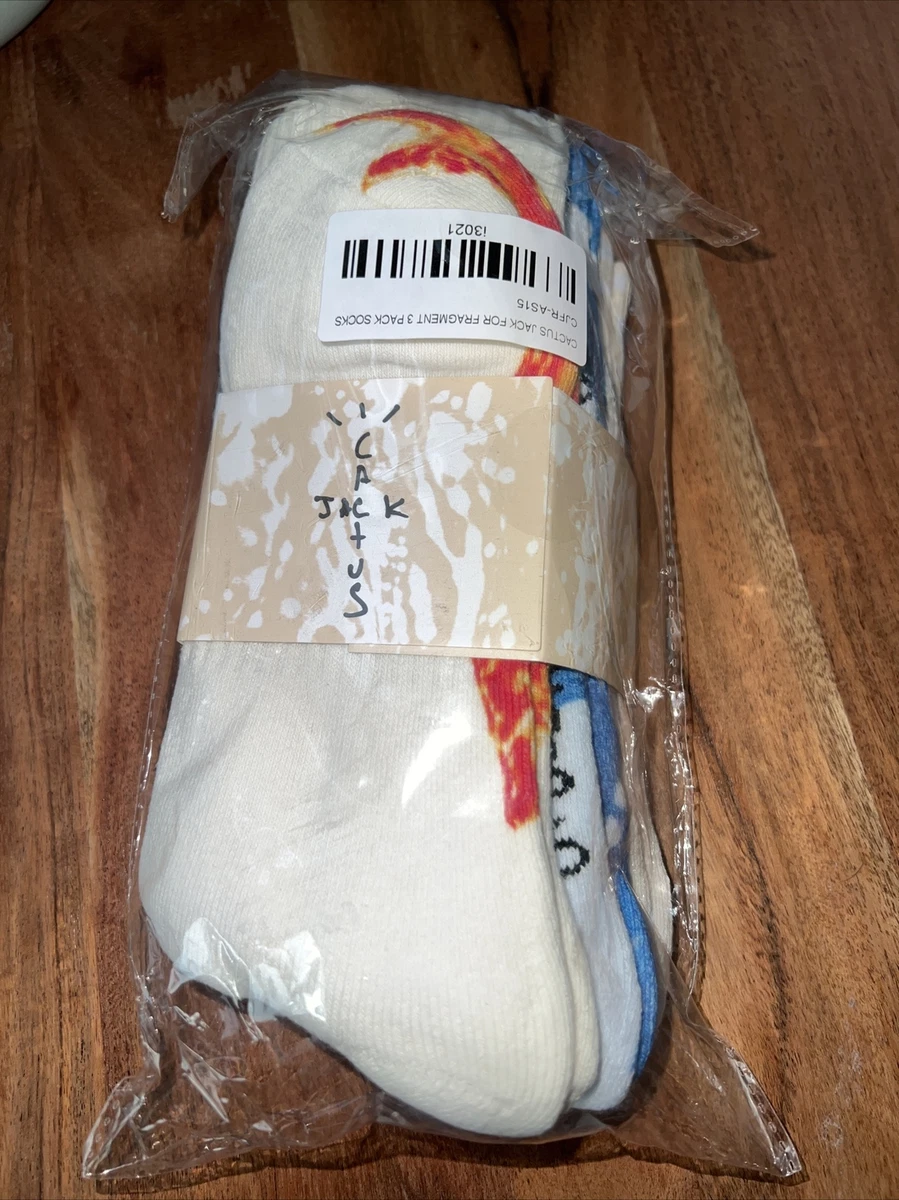 Travis Scott Cactus Jack For Fragment 3 Pack Socks