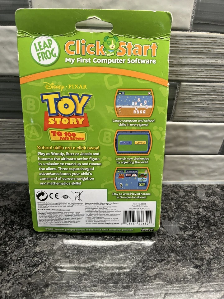 Leap Frog Click Start My First Computer Game Cartridge Toy Story New In Package - Image 2 of 2