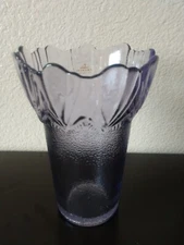 Vintage Viking Glass Vase Smokey Purple Amethyst 