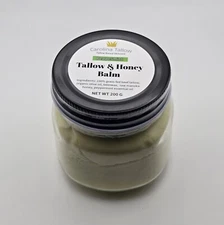 Peppermint- Tallow and Honey Balm (100% grass-fed), 8oz Jar (200g)