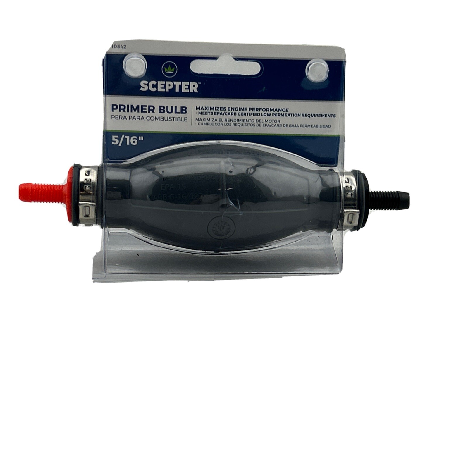 NewScepter Marine Fuel Tank Primer Bulb, 5/16" Hose Barbs, EPA/CARB