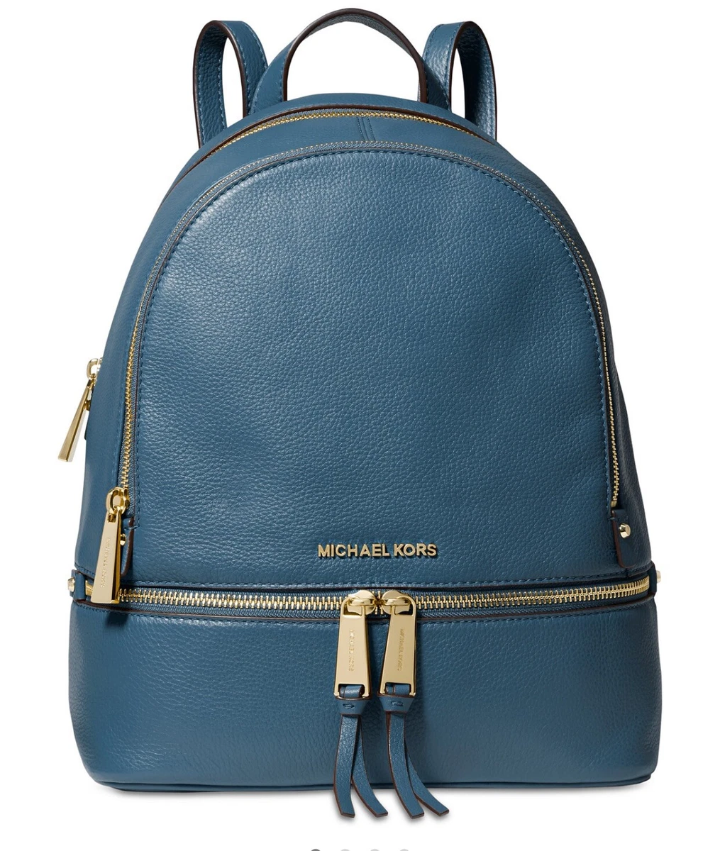 Michael Kors Rhea Zip Small Leather Backpack - Black