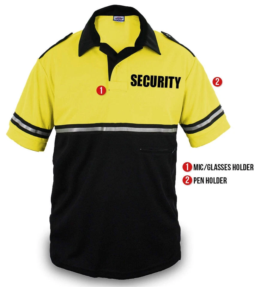 First Class Two Tone Bike Patrol Shirt with Zipper Pocket with Security ID - Image 4 of 4