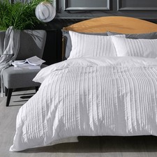 Argos Home Crinkle White Bedding Set – Single