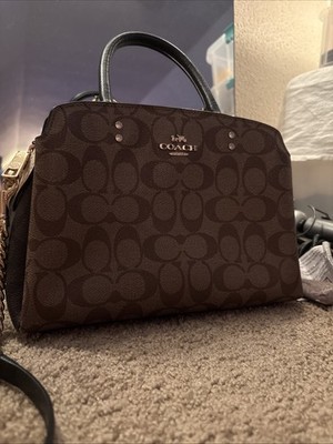 Coach Lillie Carryall in Colorblock Signature Canvas Handle Satchel Bag W Strap