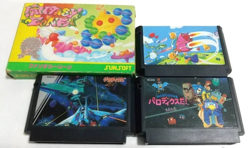 Fantasy Zone Parodius Da ! TwinBee Gradius Nintendo Famicom FC 4Set Japan F/S