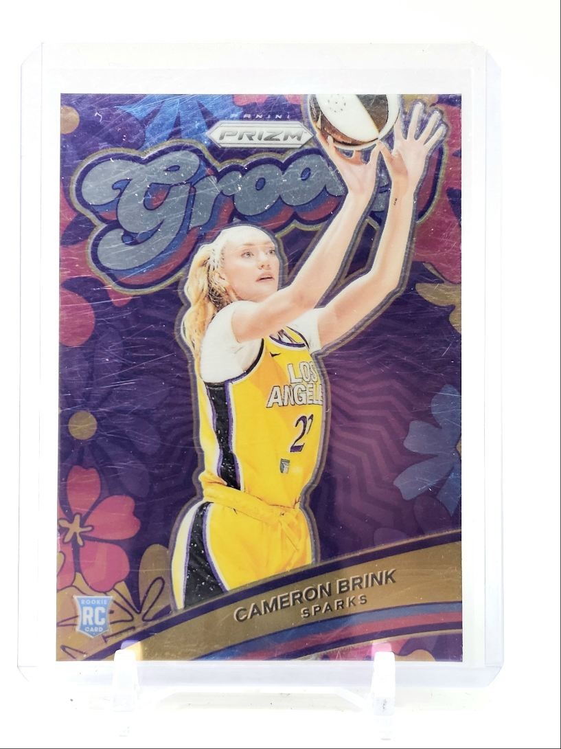 CAMERON BRINK 2024-25 PANINI PRIZM WNBA GROOVY ROOKIE SPARKS RC Q4480