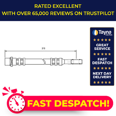 Brake Hose fits VAUXHALL ZAFIRA A 2.0D 99 to 03 With ABS Hydraulic 5562079 Apec