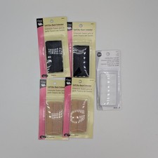 NEW 5 Pack Vintage Dritz Soft Bra-Back Extender, Size 3" White Beige Black