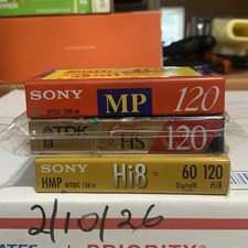 Sony Hi8 HMP MP 120  TDK 8mm HS120 Digital8 Camcorder Tapes 60/120min