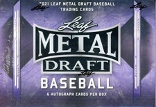2021 LEAF METAL DRAFT BASEBALL SEALED HOBBY BOX 6 AUTOGRAPHS PER BOX