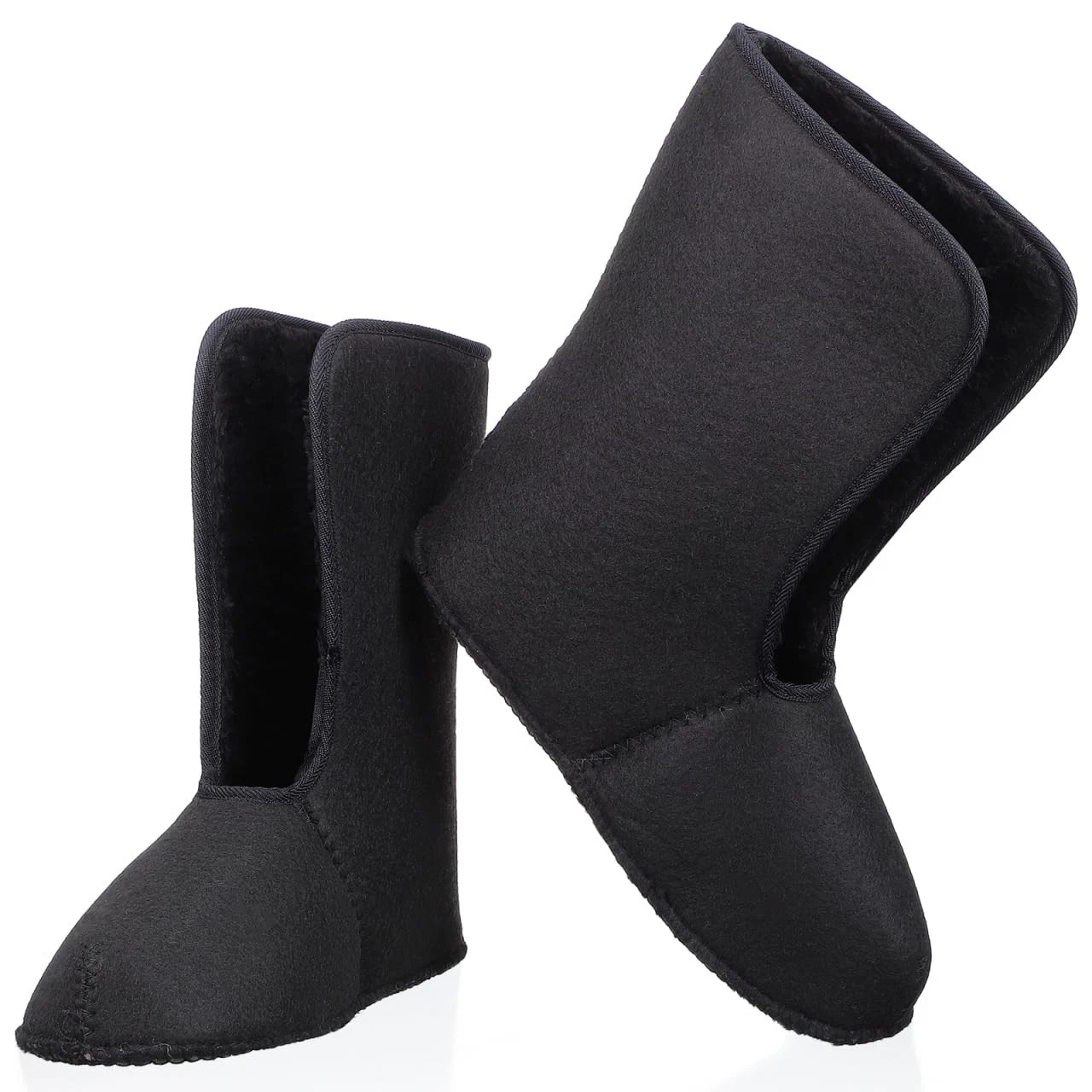 1 Pair Insulated Men's Winter Snow Boots Liner Warm Fleece-lined Boot Liners ...