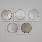 Morgan Silver Dollars- lot of 5 coins