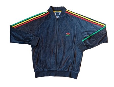 Adidas Rasta Velour Jacke Track Jacket Originals Bob Marley Style Reggae L/XL