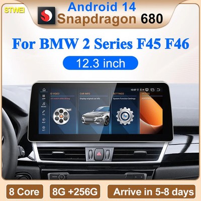 12.3inch Qualcomm Snapdragon680 6225 Andorid14 Wireless Auto CarPlay For BMW 2Se