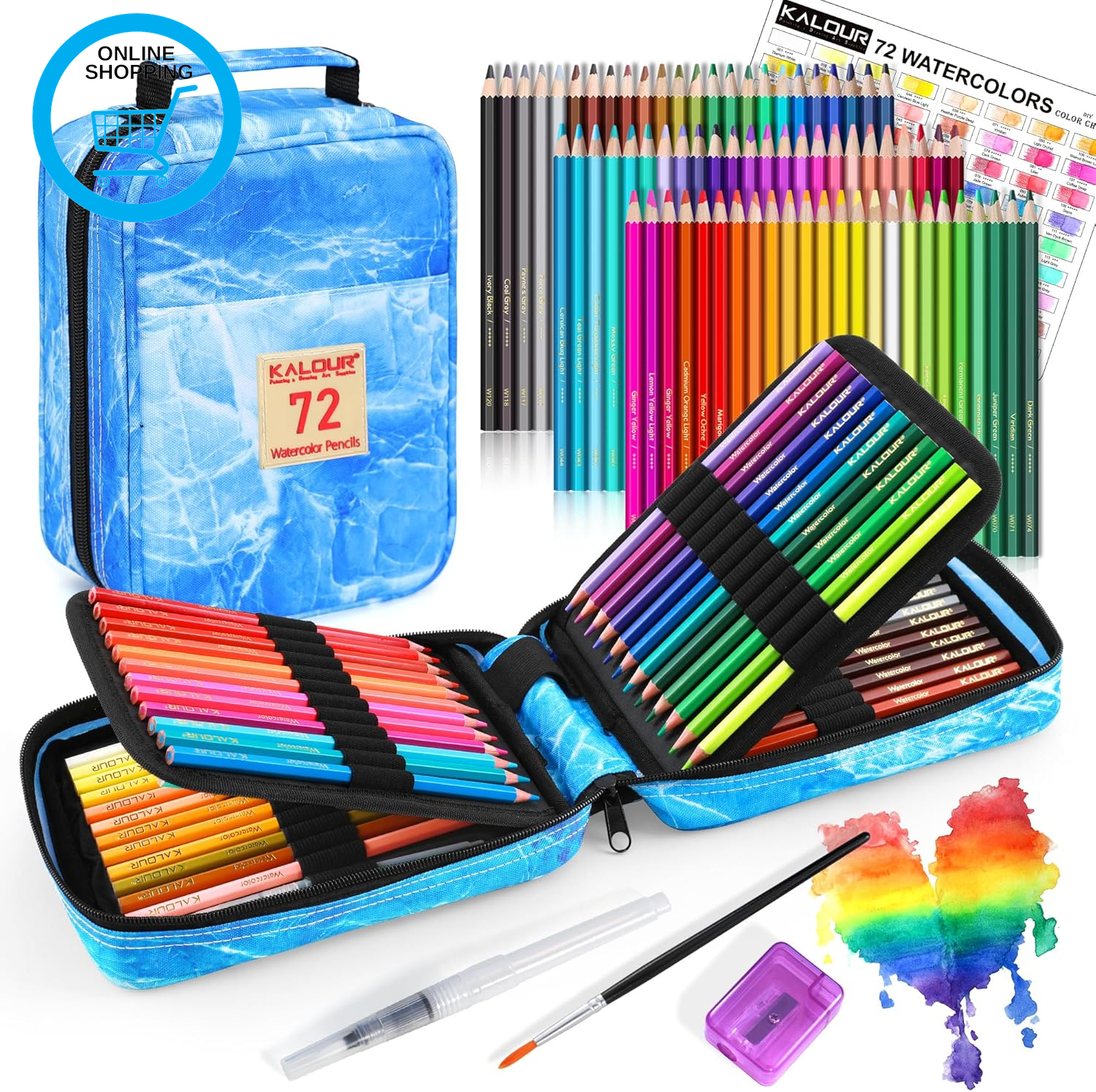 Professional Watercolor Pencils, Set of 72, Studio Collection Artist Pencils, Pr