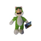 World of Nintendo Mario Bros U Cat Luigi Green Plush 8" Tall
