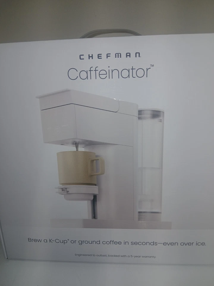 New!! Chefman Caffeinator Single Serve Coffee Maker. Kcups. Hot & Iced Options - Image 2 of 4