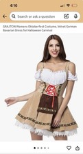 HALLOWEEN - Oktoberfest Costume - German Dirndl Dress - Woman s Medium - NEW
