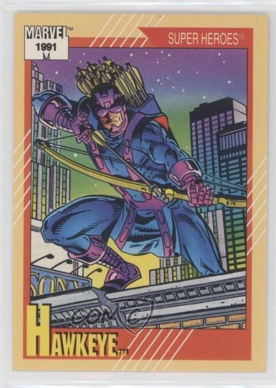 1991 Impel Marvel Universe Series II Super Heroes Hawkeye #20 0bn8