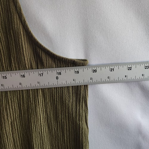 NYDJ Womens Size M Gauze Sleeveless Tunic Moss Green Beach Lagenlook Minimalist - Picture 10 of 11