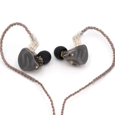 Linsoul KZ ZSN Pro Dual Driver 1BA+1DD Hybrid Metal Earphones Normal, Black