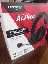 HyperX Cloud Alpha S Wired Over-Ear Gaming Headset - Black/black  NEW OPEN Box