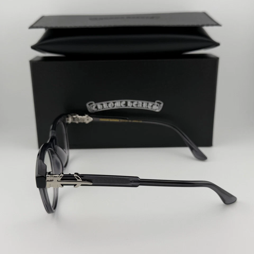 Gafas Cromo Corazones Diseño Cruz Gris Marco Transparente/Lente Transparente - Auténticas Nuevas Foto 3 de 4