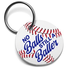 No Balls Still a Baller Dog Tags for Dogs, Baseball Pet ID Tags, Personalized