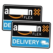 Car Magnets Flex Driver,2Pcs Heavy Duty Reflective Flex Delivery Driver Blue