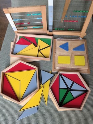 Montessori Toys Colorful Constructive Triangles with Box / Multi Shape