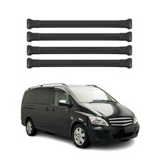 Dachtr&auml;ger Grundt&auml;ger f&uuml;r Mercedes Viano Vito W639 2003-2014 75kg Schwarz 4 tlg