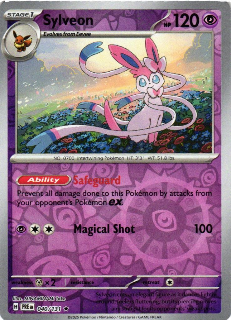 Sylveon Reverse Holo 040/131 SV: Prismatic Evolutions NM