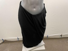 Simply Noelle Women's Asymmetrical Wrap Skirt Size L/XL Black Rayon Blend NEW