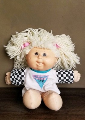 Cabbage Patch Kid Free Admission Club White Shirt, yellow hair, brown eyes