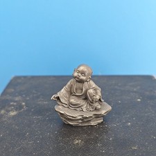 Brass Tea Pet Monk Figurine Zen Decor Creative Bonsai Fish Tank Landscape