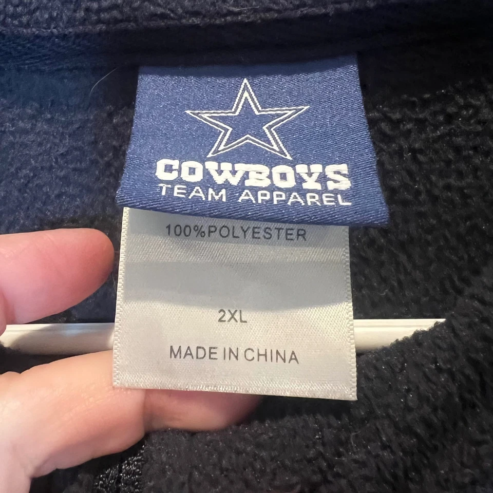 Ropa del equipo Dallas Cowboys azul marino polar 1/4 cremallera pulóver para hombre 2XL Foto 2 de 4
