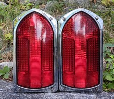 Vintage Guide R8-53 Chrome Arrow Turn Marker Assembly Lights For Fire Truck 1950
