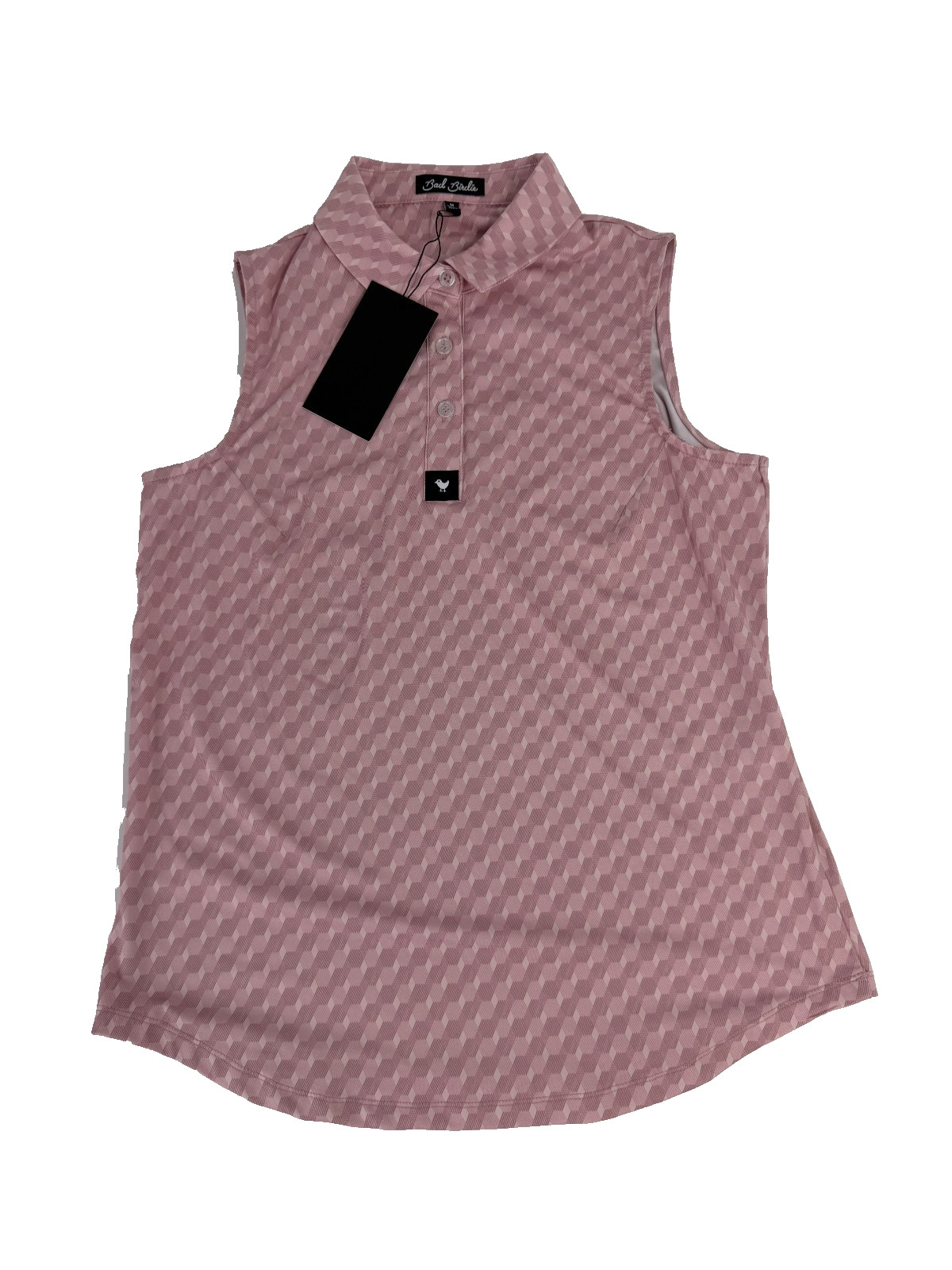 Bad Birdie Women's Core Polo SL Sleeveless Golf Geo Chip Petaluma Size Medium M